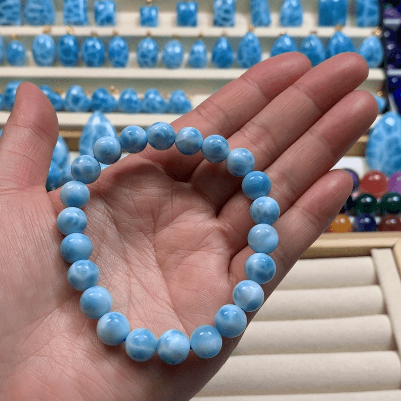 【闪购商品】针钠钙石（海纹石）手链未镶嵌S****?