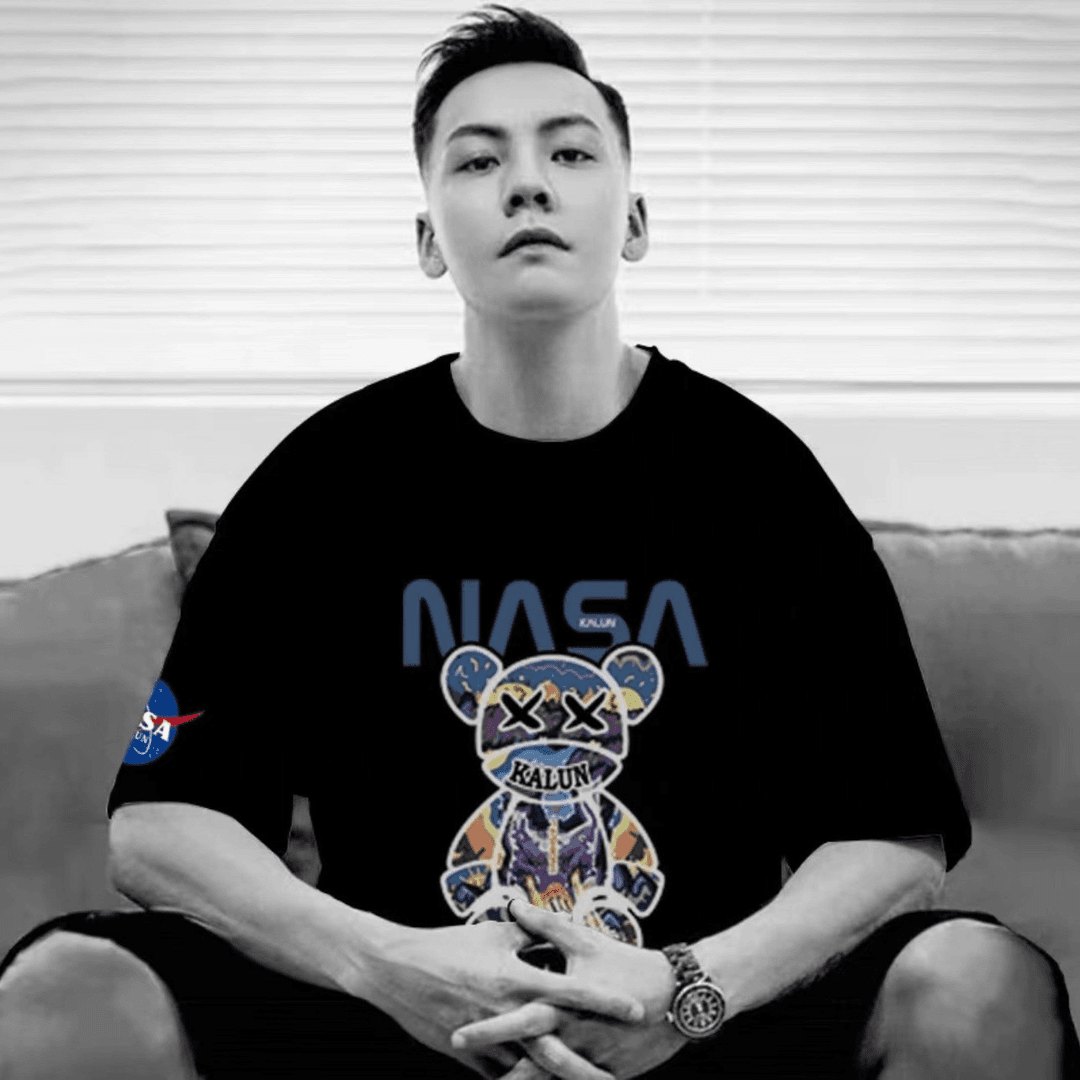 NASA GISS联名款2023纯棉短袖男女同款动漫国潮小恶魔NS8129-H
