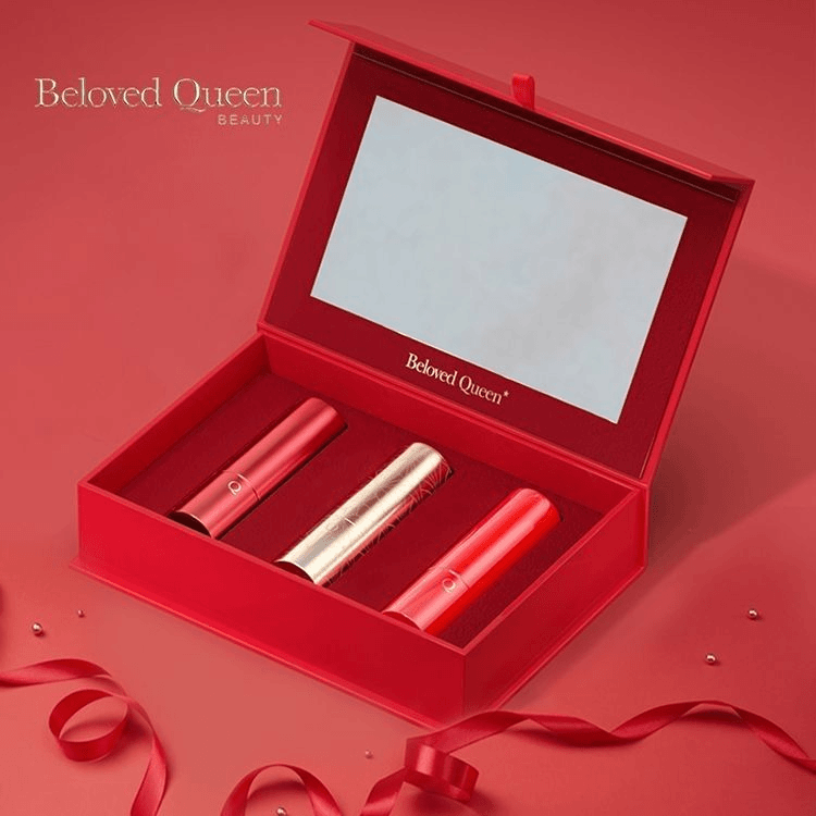 挚爱女王菁纯系列口红套装红色礼盒3支装