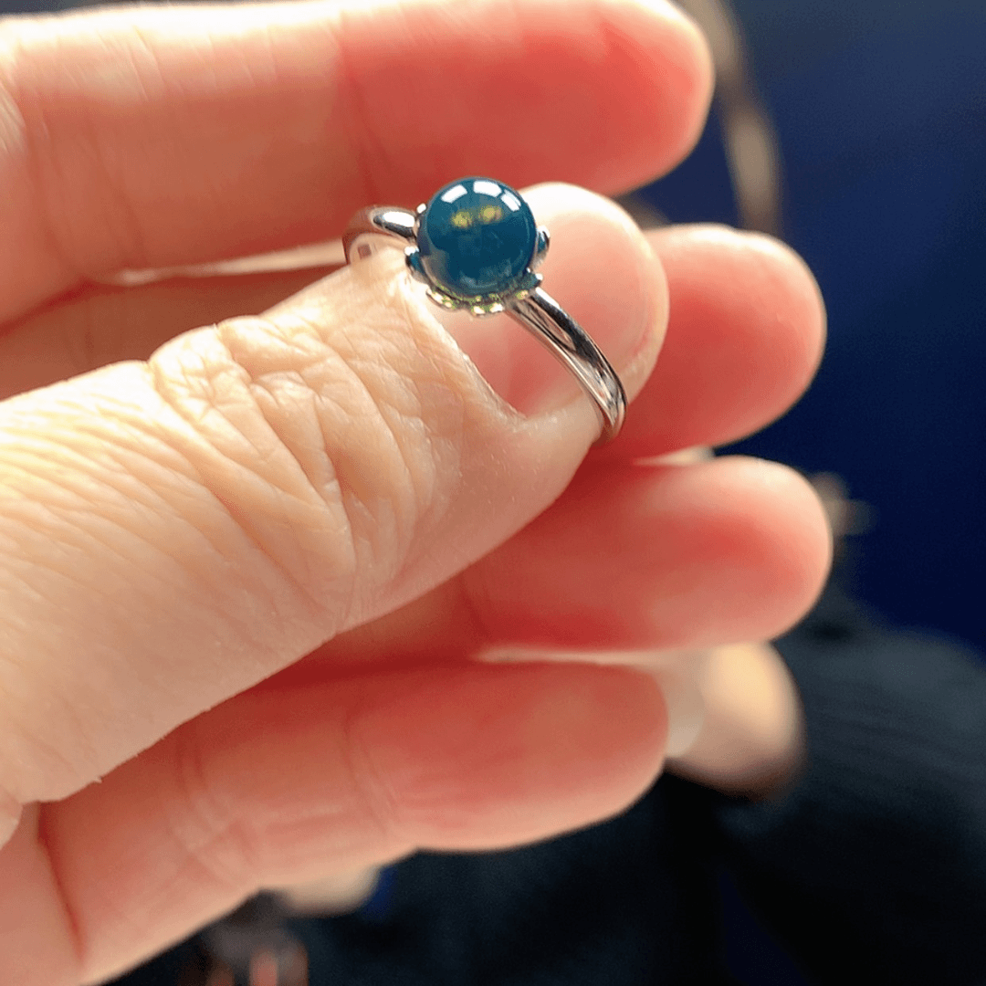 【闪购商品】蓝珀戒指银S925镶嵌