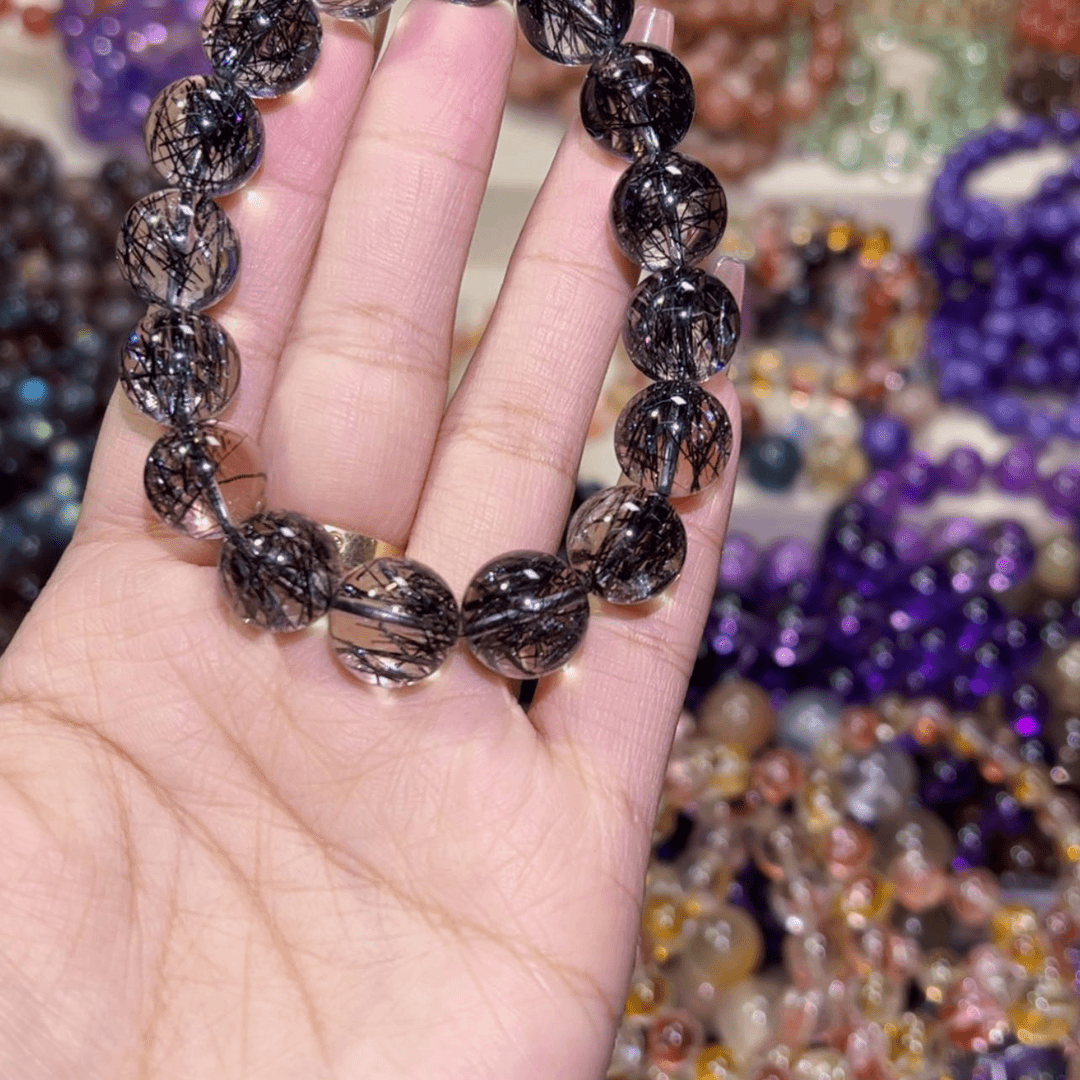 【闪购商品】烟晶手链银S925镶嵌普****豆1428