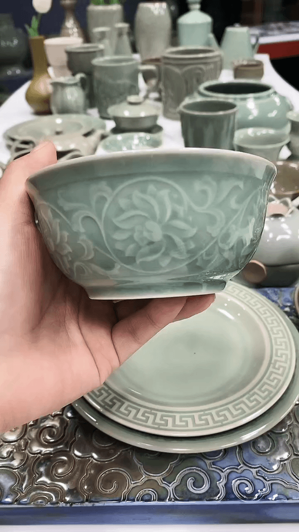 【闪购商品】瓷其他微瑕】缠枝莲纹小碗】1只】TA001