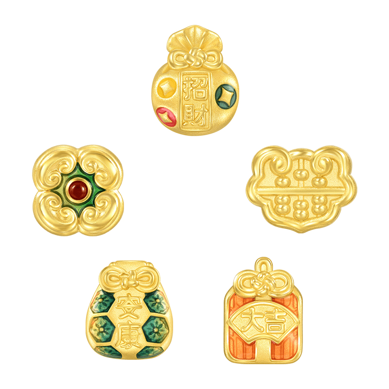 周生生黄金(足金)Charme宝贝文化祝福系列御守/四合如意转运珠