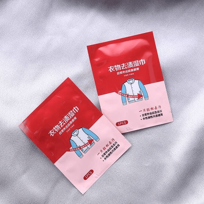 羽绒服去渍单片污渍神器衣物白衬衫便携应急去污眼睛厨房擦鞋湿巾