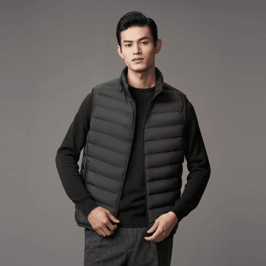 波司登2021春季新羽绒马甲男士羽绒服立领鸭绒纯色渐变休闲外套潮