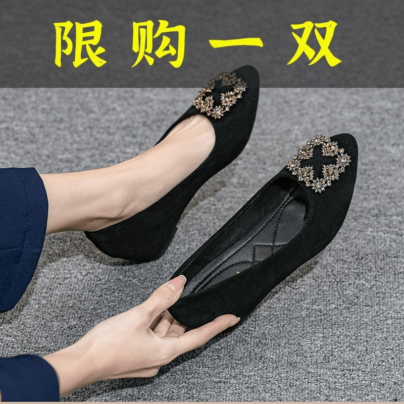 达芙妮沿荐内增高单鞋女2022春秋坡跟白领职业通勤浅口工作黑色高