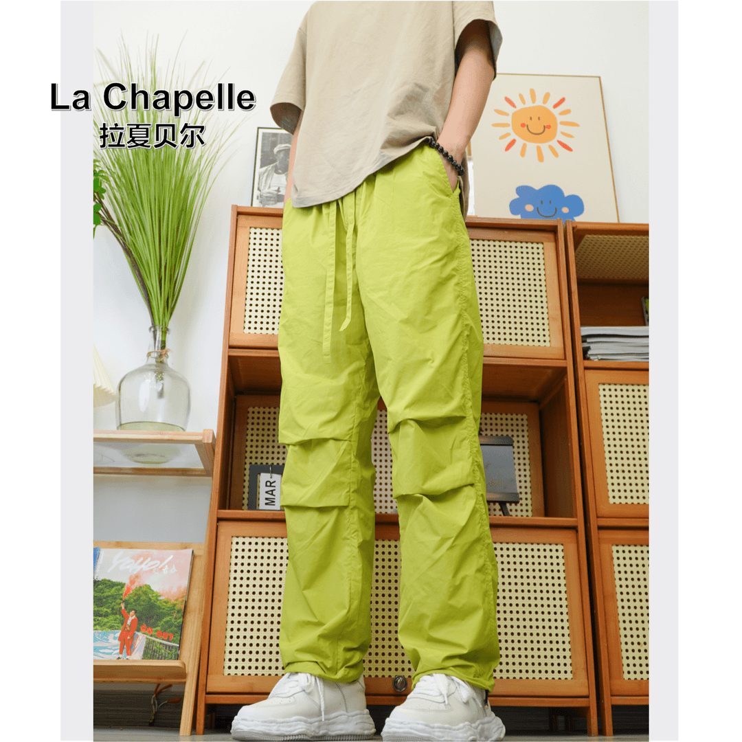 【LA CHAPELLE】夏季潮牌宽松机能风工装裤男女同款伞兵裤 降落伞裤