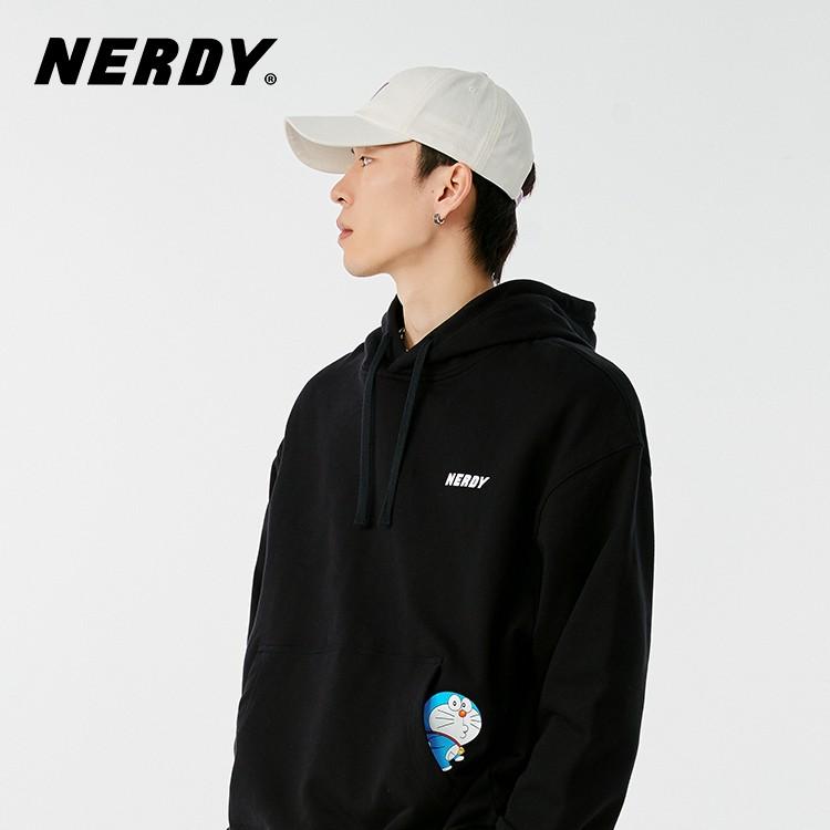 【官旗专享】NERDY&哆啦A梦联名系列韩国宽松款情侣款卫衣潮