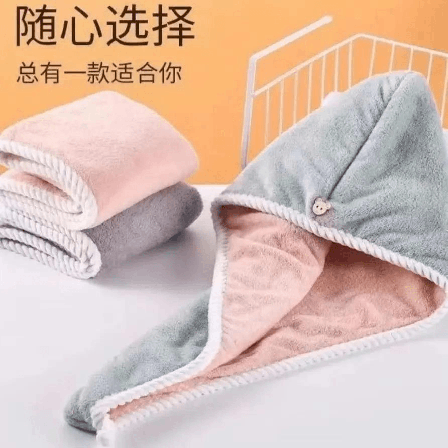 包邮加厚双层干发帽神器珊瑚绒颜色随机发冬季有问题联系客服柔软