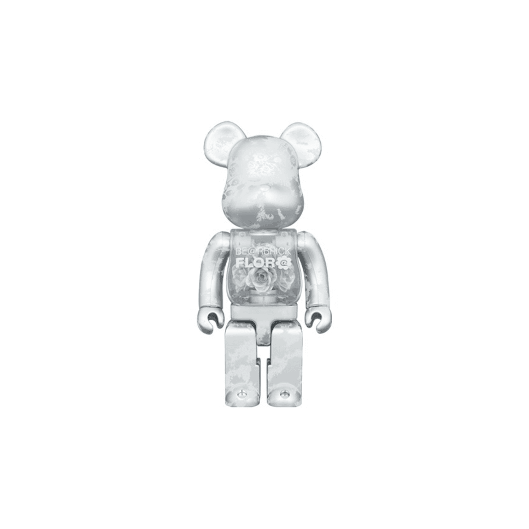 Bearbrick 积木熊 白银玫瑰 400%