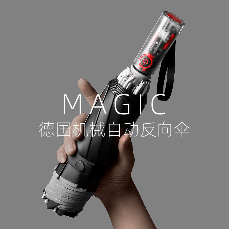 【小扬哥推荐】全自动折叠雨伞男女反向夜光大号防回弹防爆加厚黑