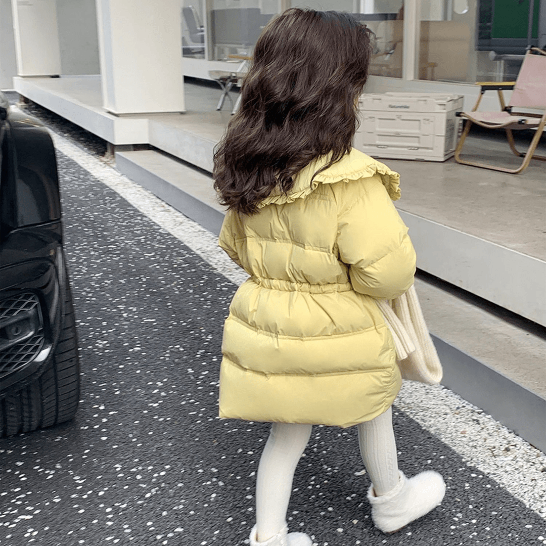 巴拉巴拉女童棉服2023冬季新款防水防寒中厚公主风棉衣女宝宝洋气