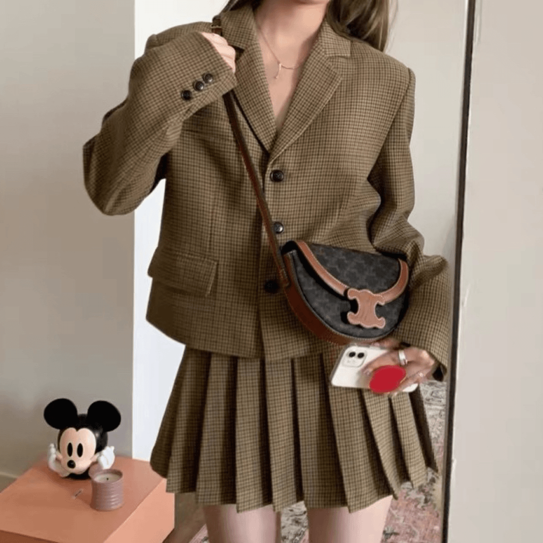 小香玛丽 须须边精致小香外套女秋季粗花编织上衣英伦时尚