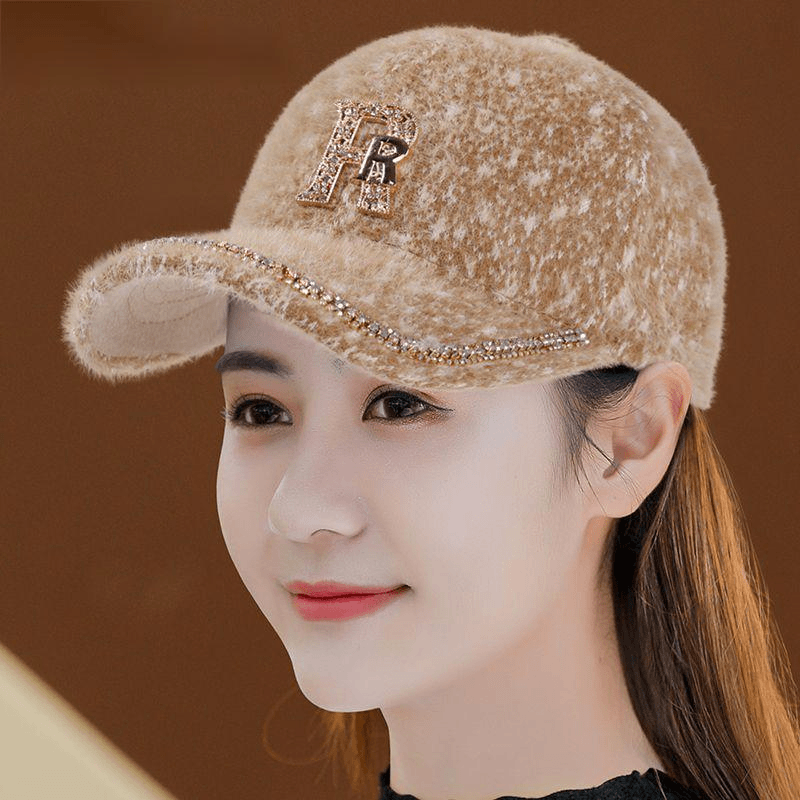 帽子女士秋冬季新款棒球帽女洋气减龄鸭舌帽女冬天减龄保暖女帽子