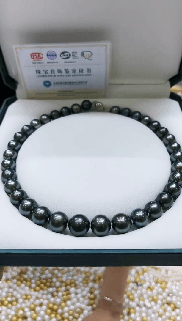 【闪购商品】海水珍珠颈饰未镶嵌王炸特选大溪地全珠链11-14mm