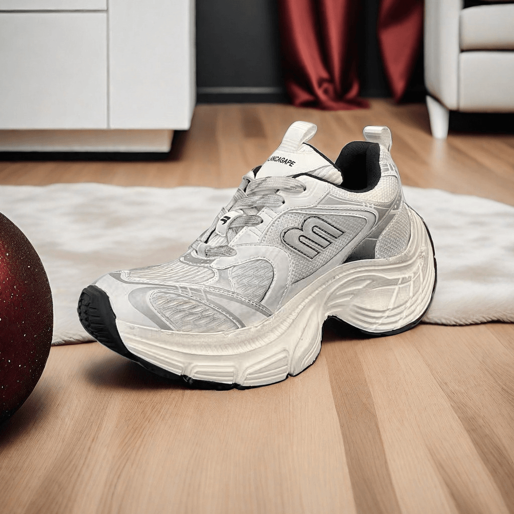 10XL巴家24春季走秀款厚底老爹鞋女拼色百搭增高情侣运动鞋休闲鞋