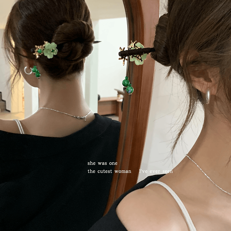 古风发簪步摇木簪子女款新中式盘发头饰汉服旗袍配饰古典气质发钗