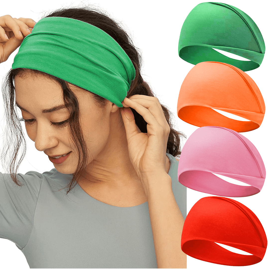 瑜伽运动发带女止汗吸汗导汗发箍跑步头带健身房发箍束发带网红宽