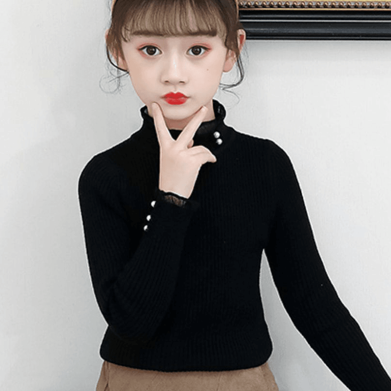 子涵童装D女童绒衣2024新款儿童打底衫女秋冬厚款洋气中大童加绒