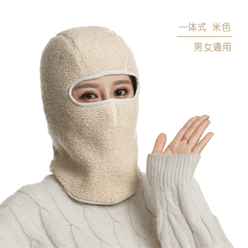 冬天骑车帽子防风面罩头盔内胆帽挡风防寒全脸防护摩托车骑行头套