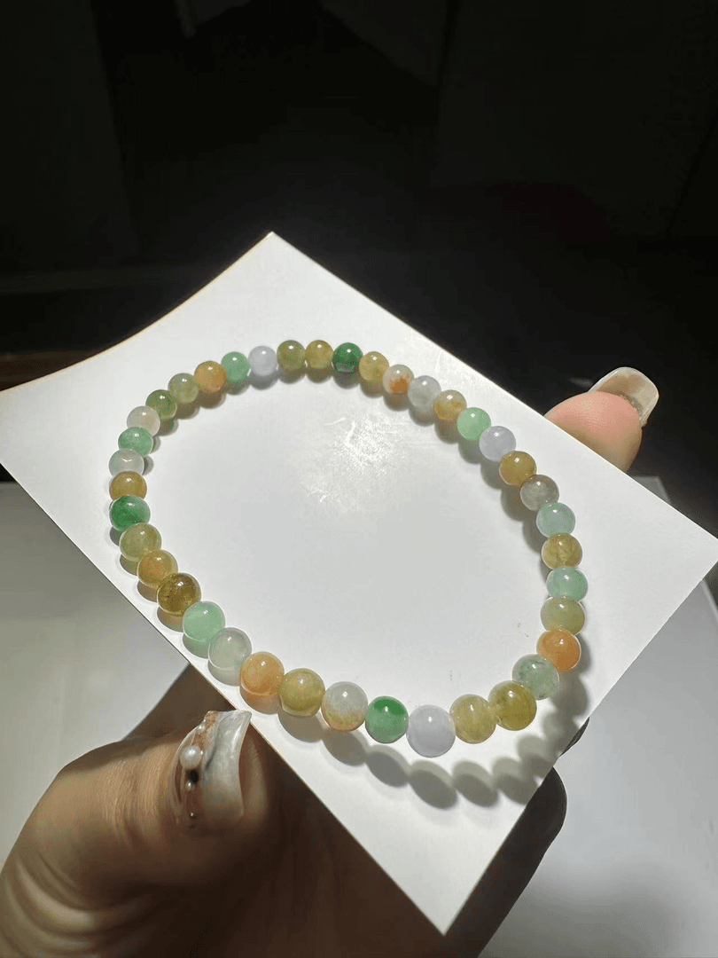 天然缅甸A货翡翠手串，精美小单圈，多样性发其一