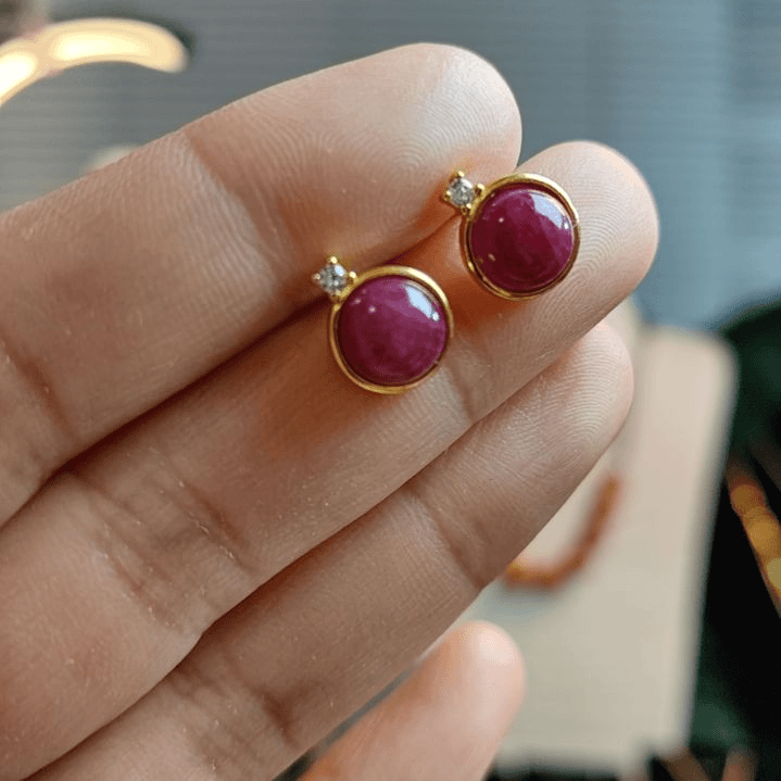 【闪购商品】红宝石耳饰未镶嵌