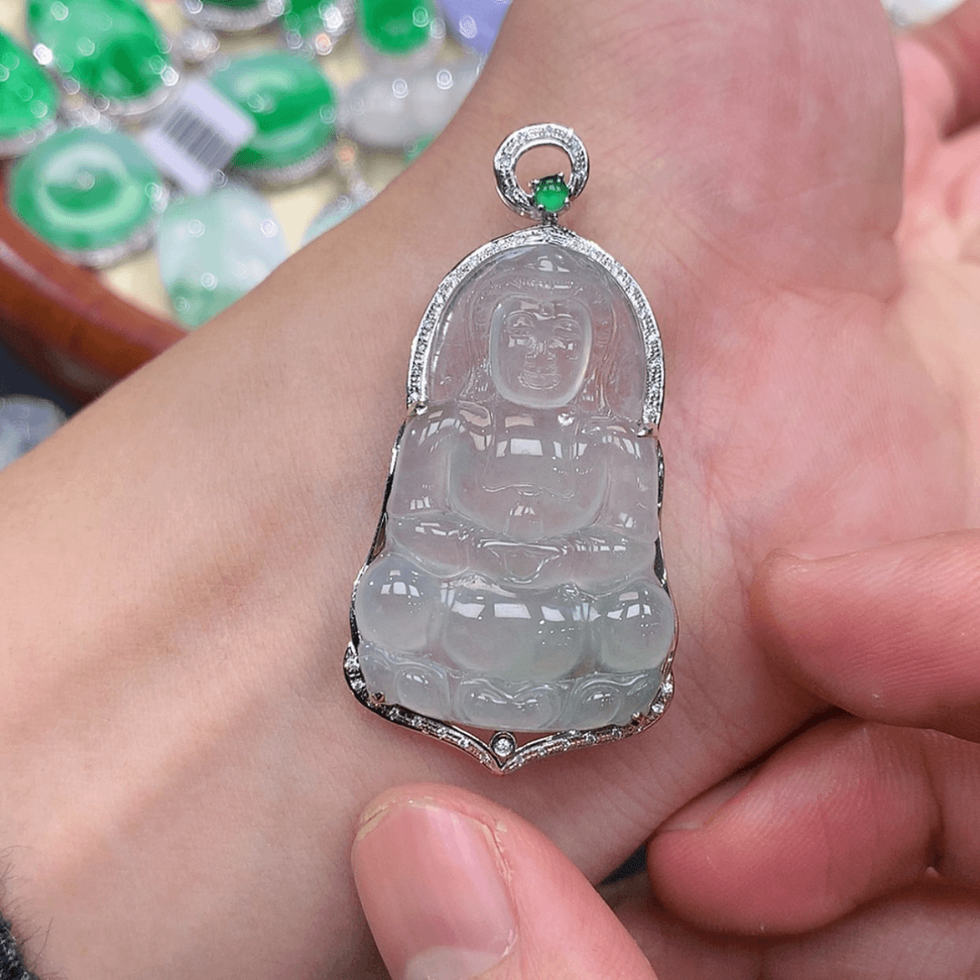 【闪购商品】翡翠颈饰18K金镶嵌