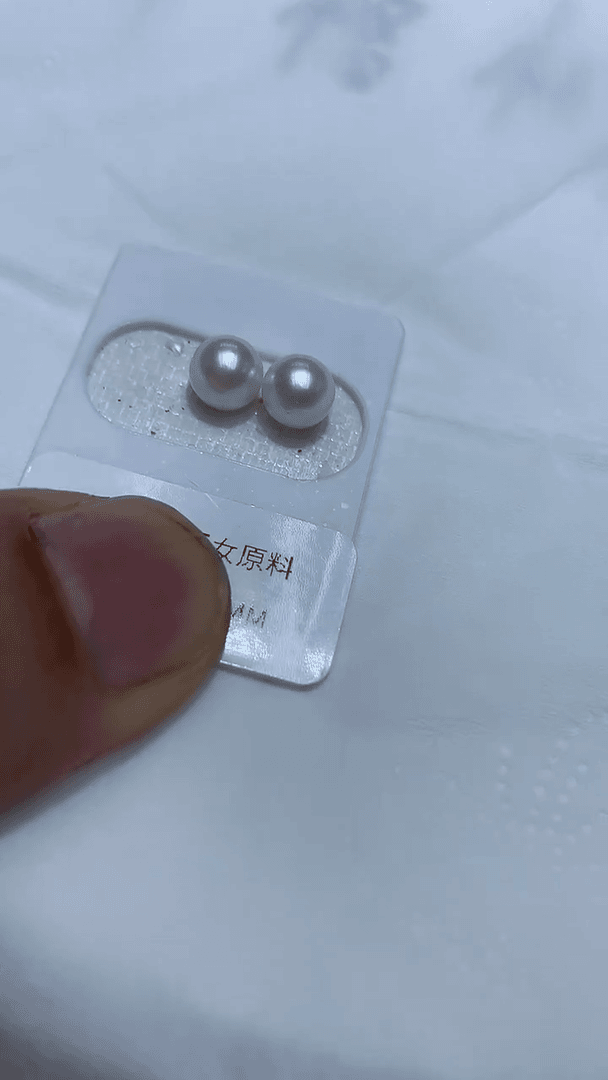 【闪购商品】海水珍珠定制未镶嵌简单素耳钉