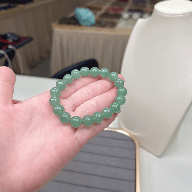 手链 【嘉玺一品】D109冰晴绿10毫米手串时尚手链