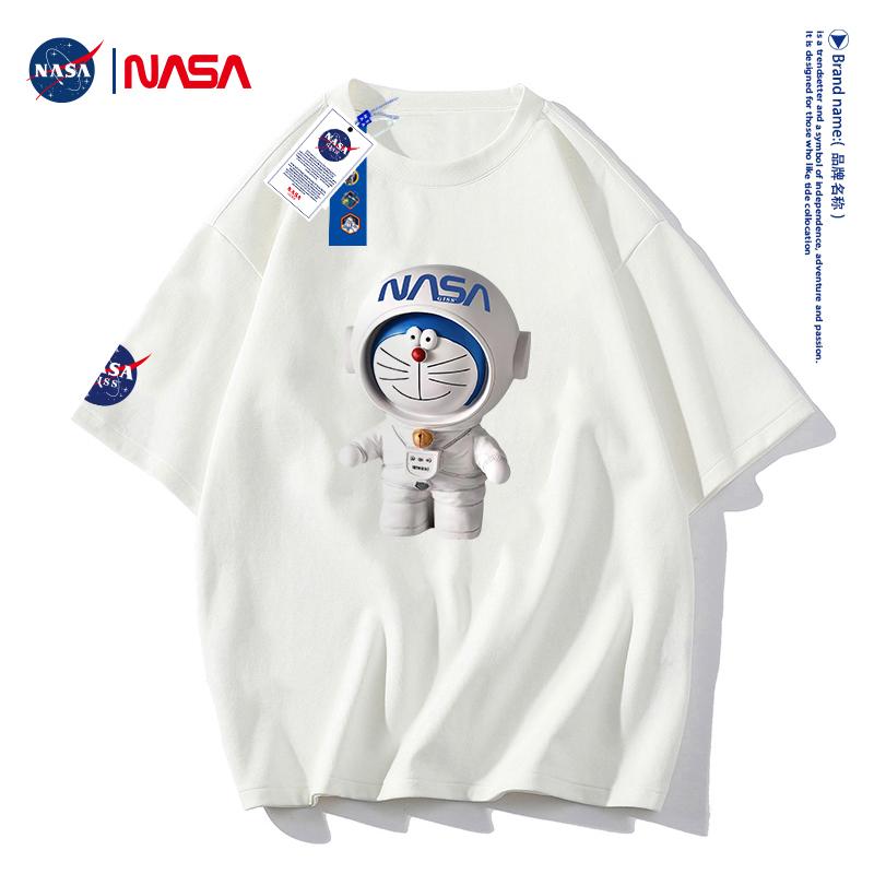 NASAGISS哆啦A梦《3》叮当猫联名T恤夏季潮牌宽松半袖短袖NS8038