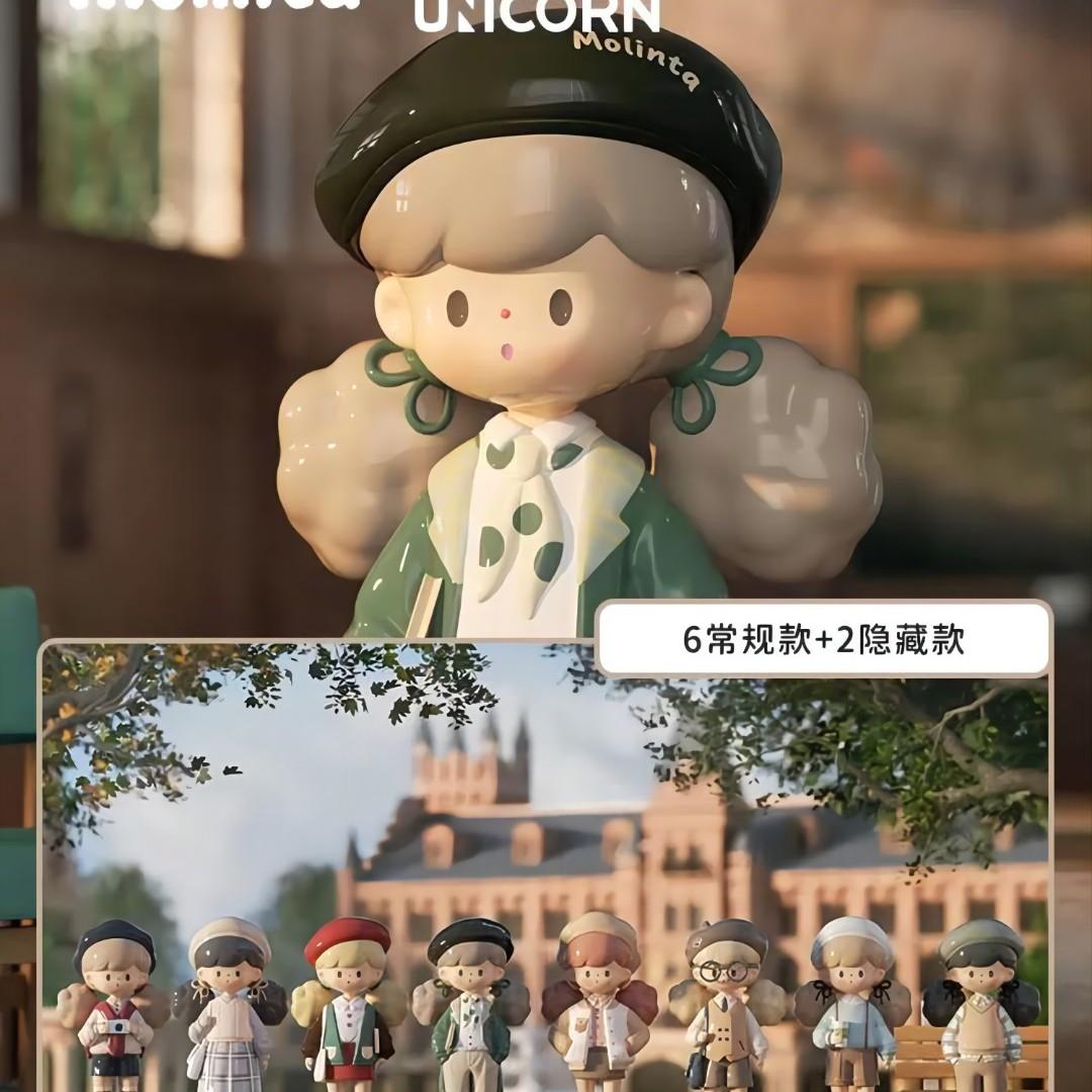 【拆盒】正版爆米花妹妹复古穿搭系列学院卓大王少女潮玩摆件盲盒