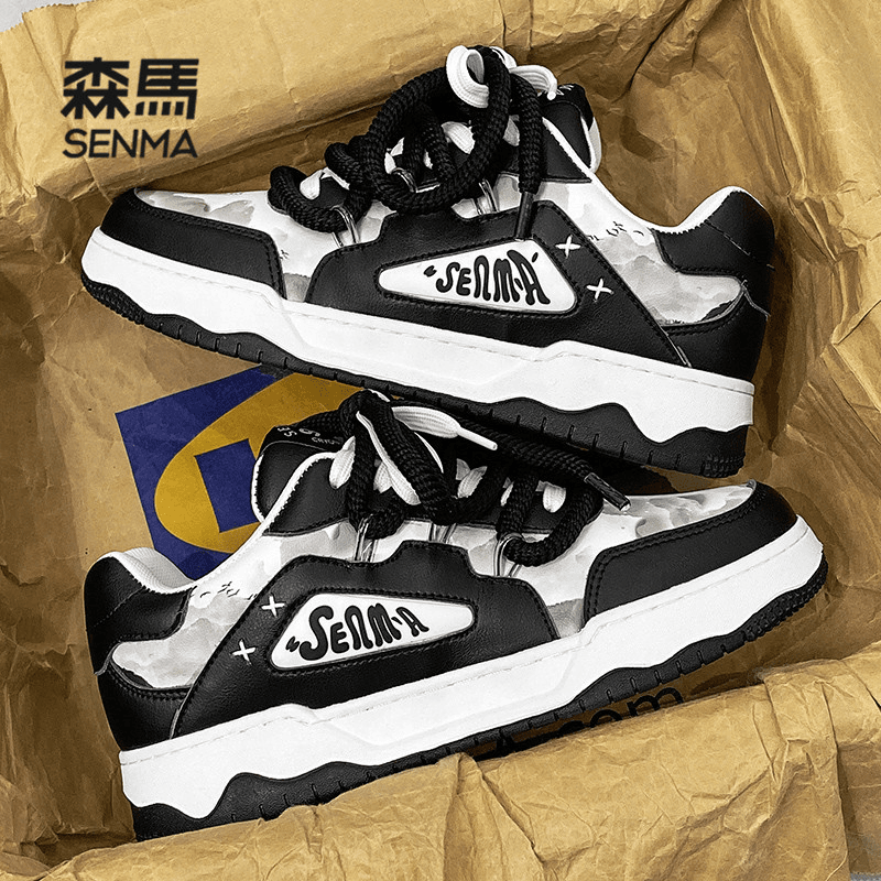 SENMA/森马男鞋新款潮流百搭国潮小众潮鞋男士运动休闲港风板鞋