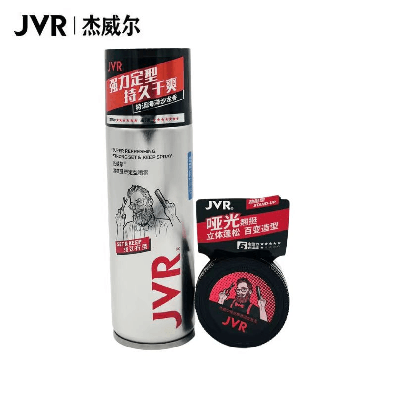 杰威尔激爽强塑定型喷雾男士头发造型发胶80ml+发泥20g