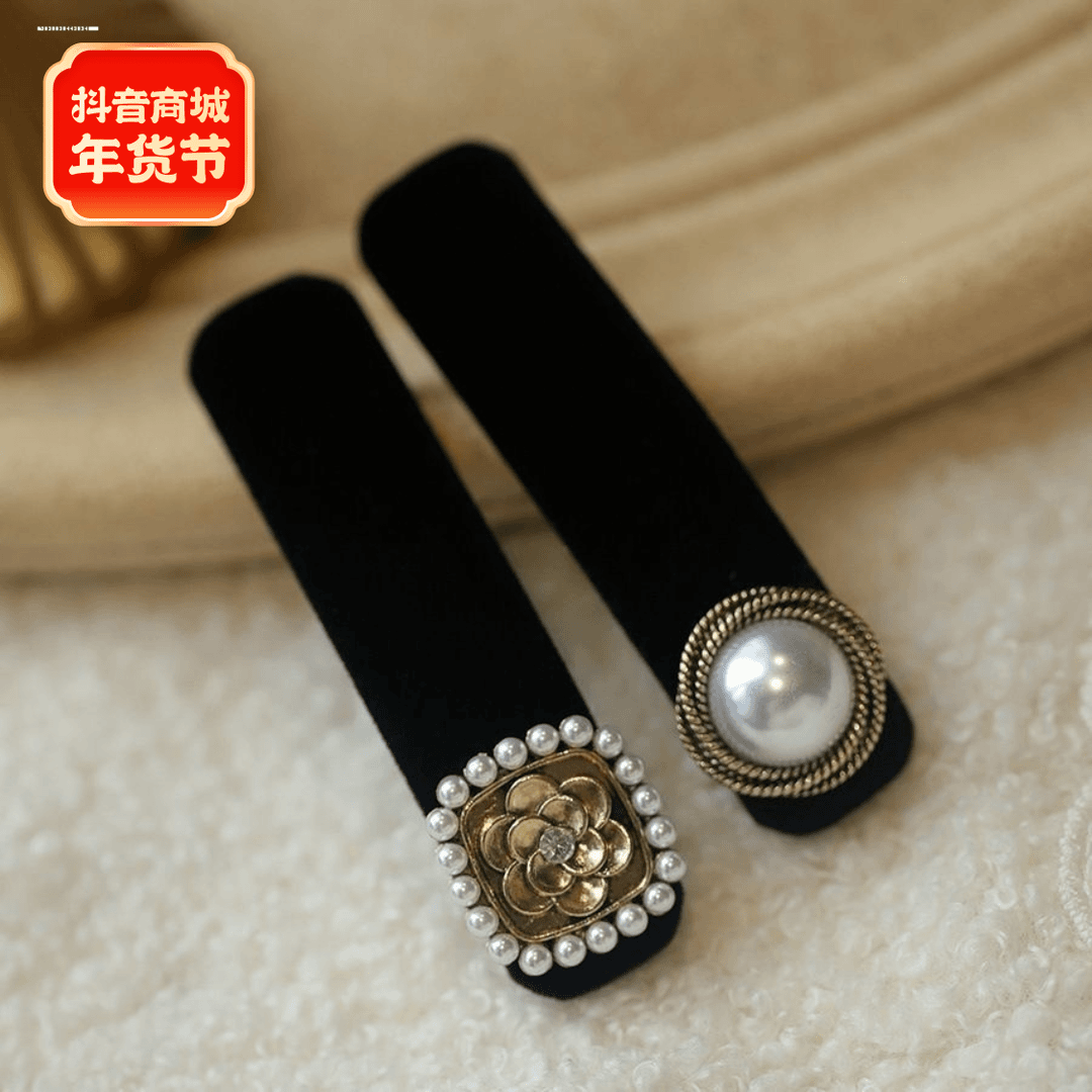 韩系香风花朵发夹质感甜美2023ins新款清新简约女生气质时尚无痕