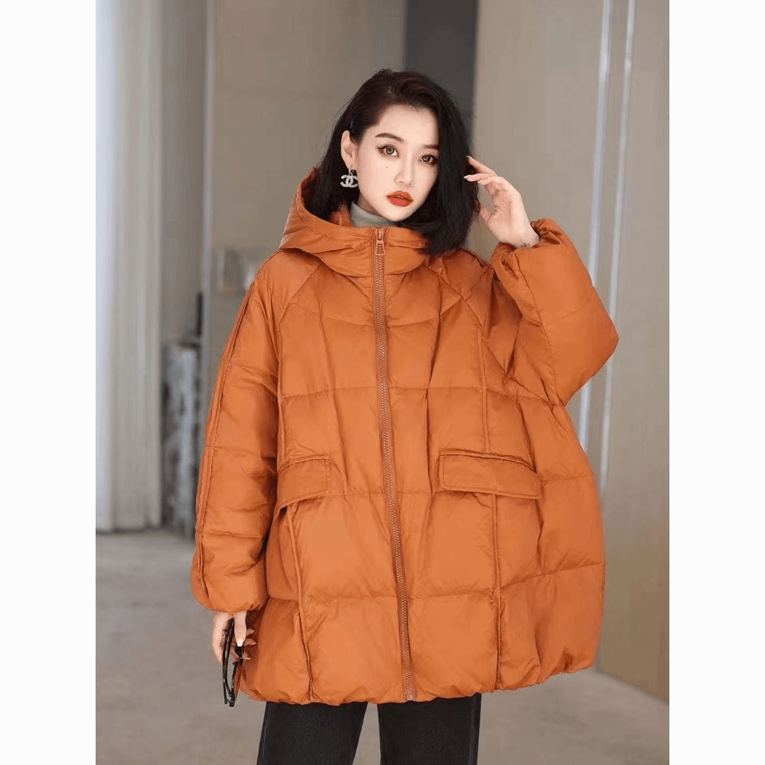 波司澄2023新款韩版羽绒服女宽松大码连帽文艺休闲时尚加厚保暖面