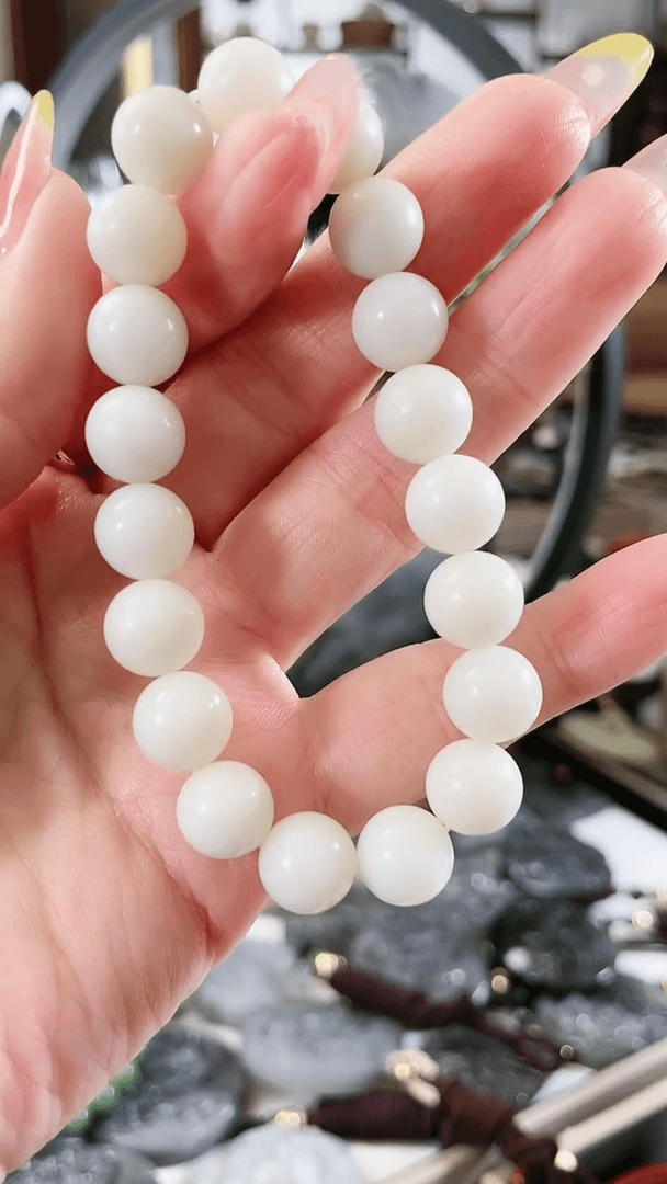 【闪购商品】和田玉白色手串10mm未镶嵌多样性发货