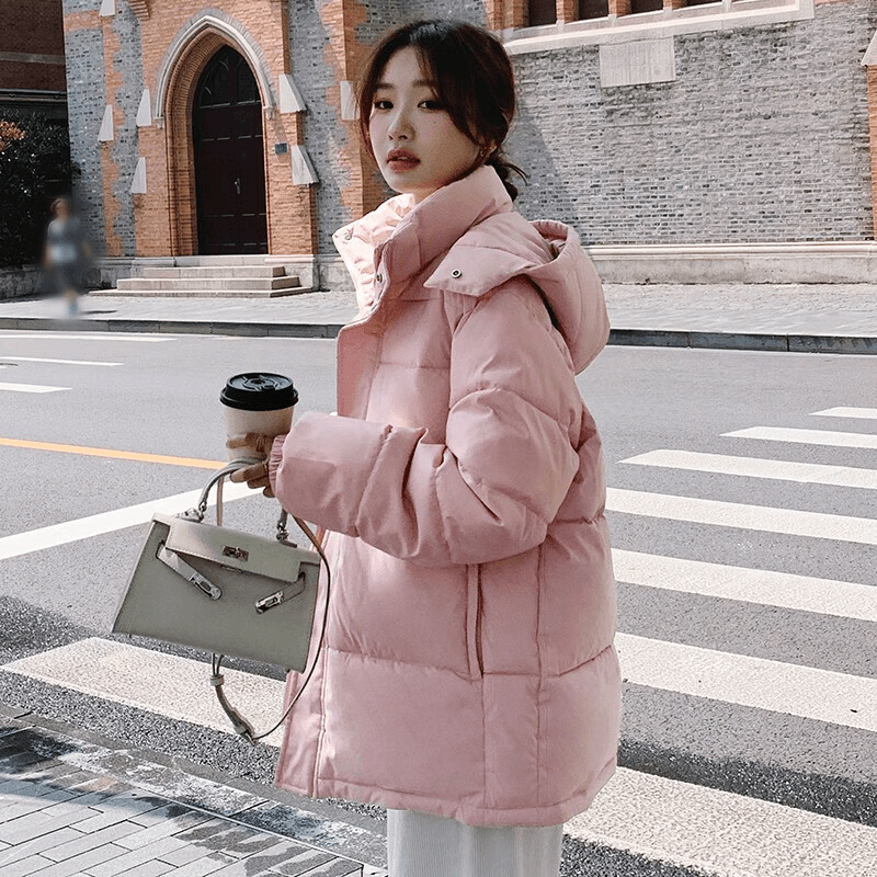 可拆卸帽子面包服加厚冬季棉衣外套2023新款宽松保暖棉服女装棉袄