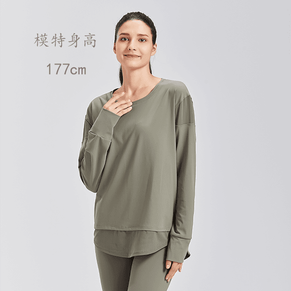 励志女孩大码秋冬长袖拼接T恤时尚卫衣运动健身卫衣
