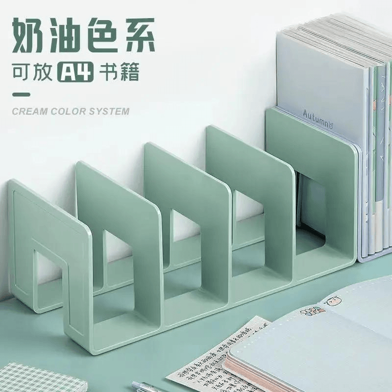 学生书本收纳书架书夹高颜值收纳亚克力书立书格子桌面多格书立