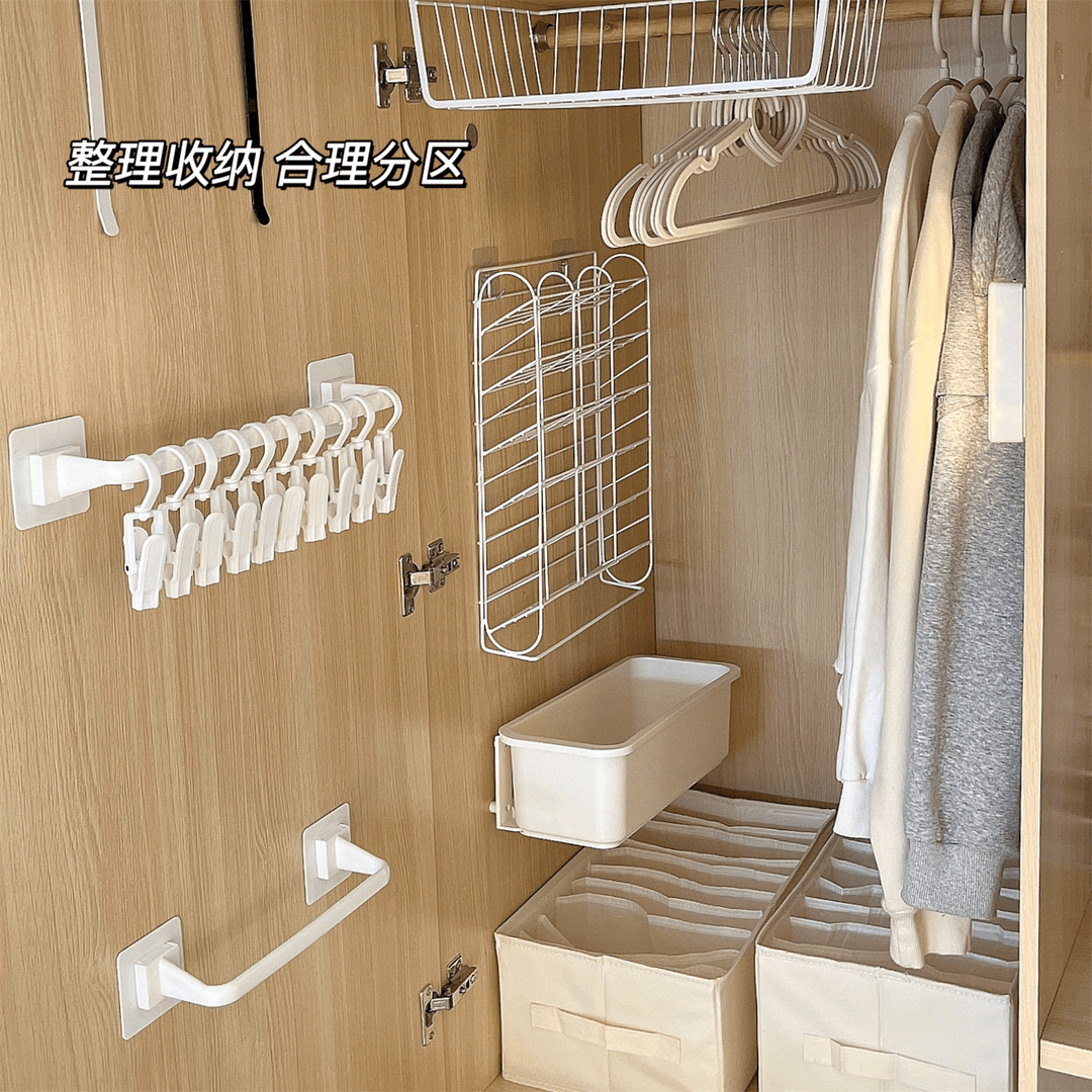 衣柜收纳架家用空间利用神器宿舍改造免打孔租房好物悬挂式日式