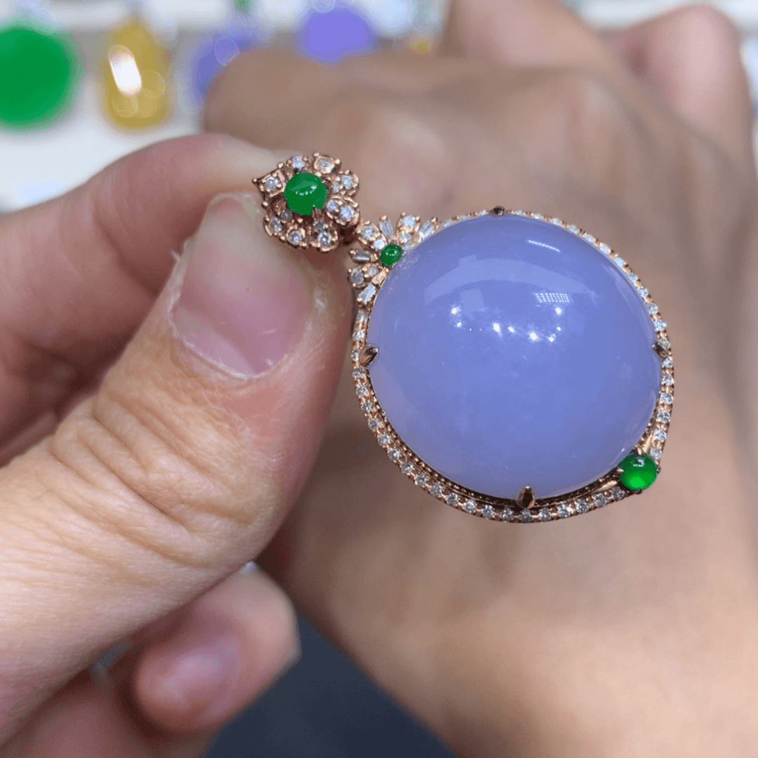 【闪购商品】翡翠颈饰18K金镶嵌