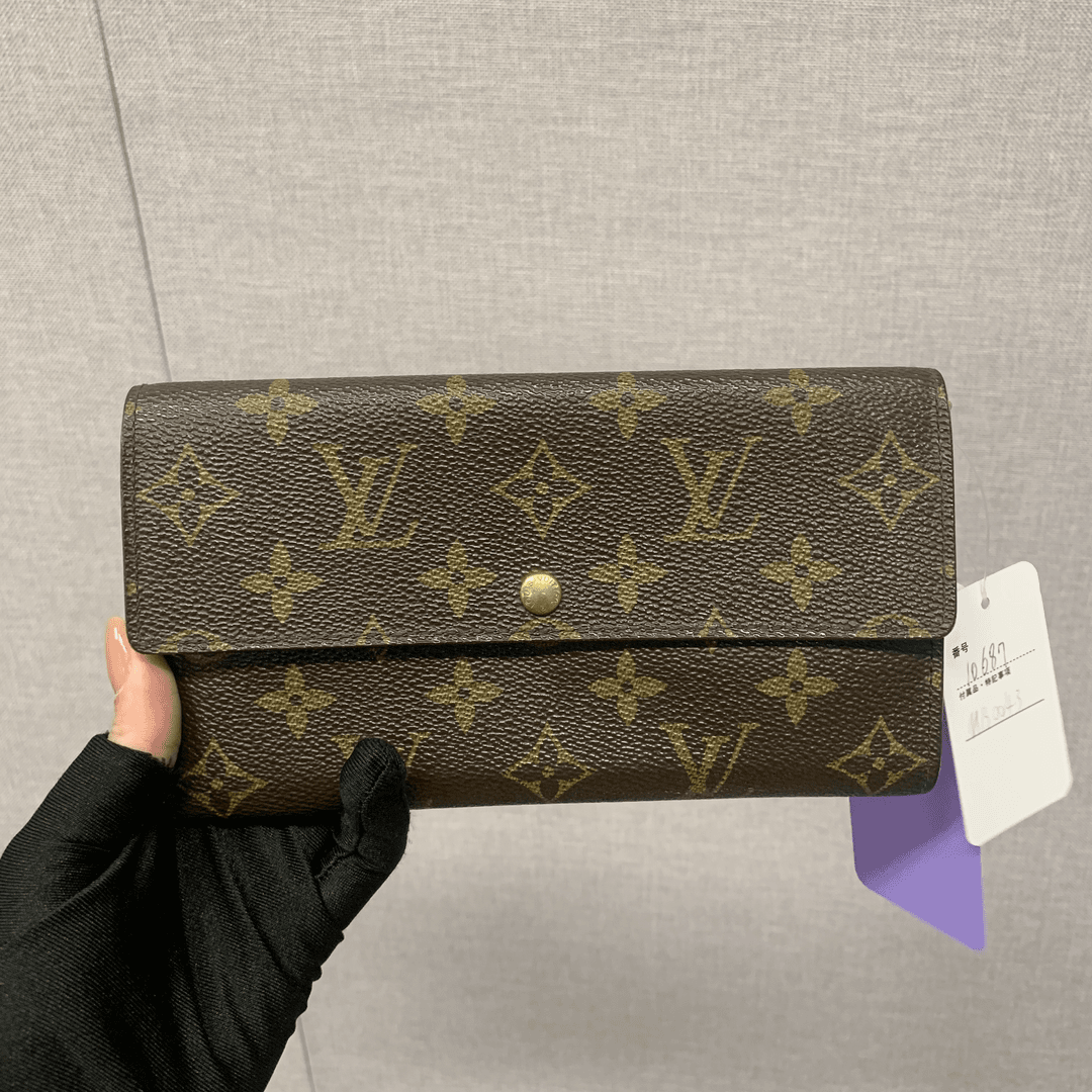 95新 LouisVuitton/路易威登 老花豆豆手拿包 钱包 钱夹包奢侈