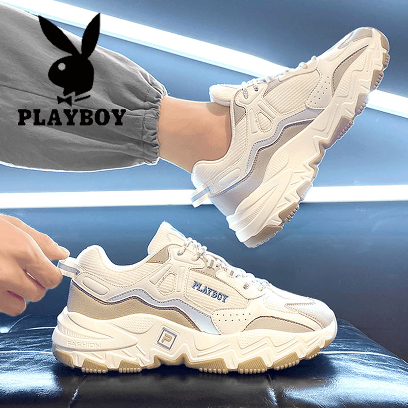 PLAYBOY老爹男鞋2023新款潮牌增高男鞋夏季潮流男士休闲鞋运动鞋