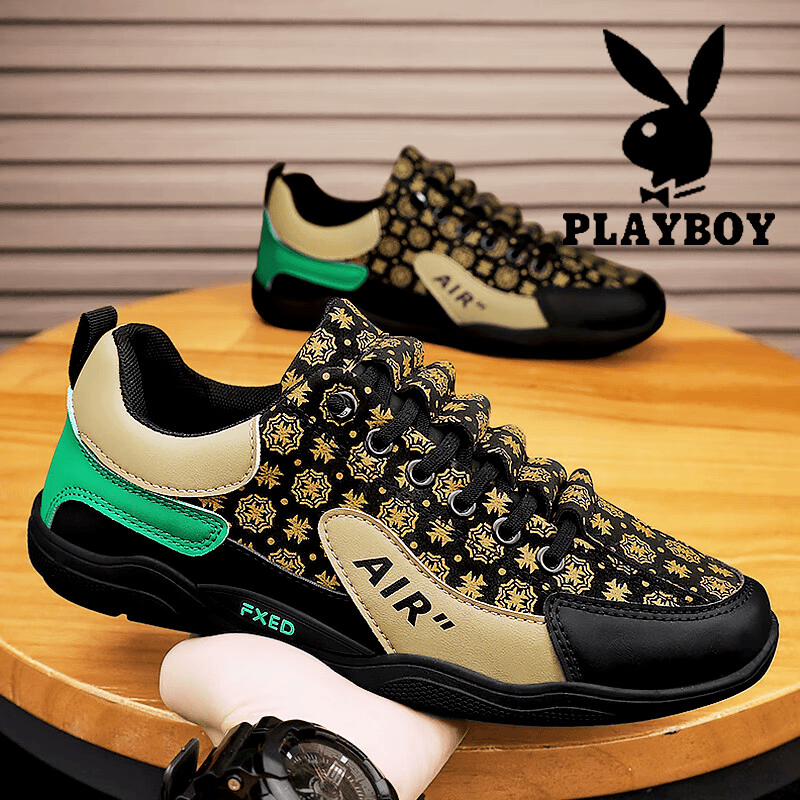 PLAYBOY鞋子男鞋秋冬季新款男士休闲运动一脚蹬潮牌阿甘鞋