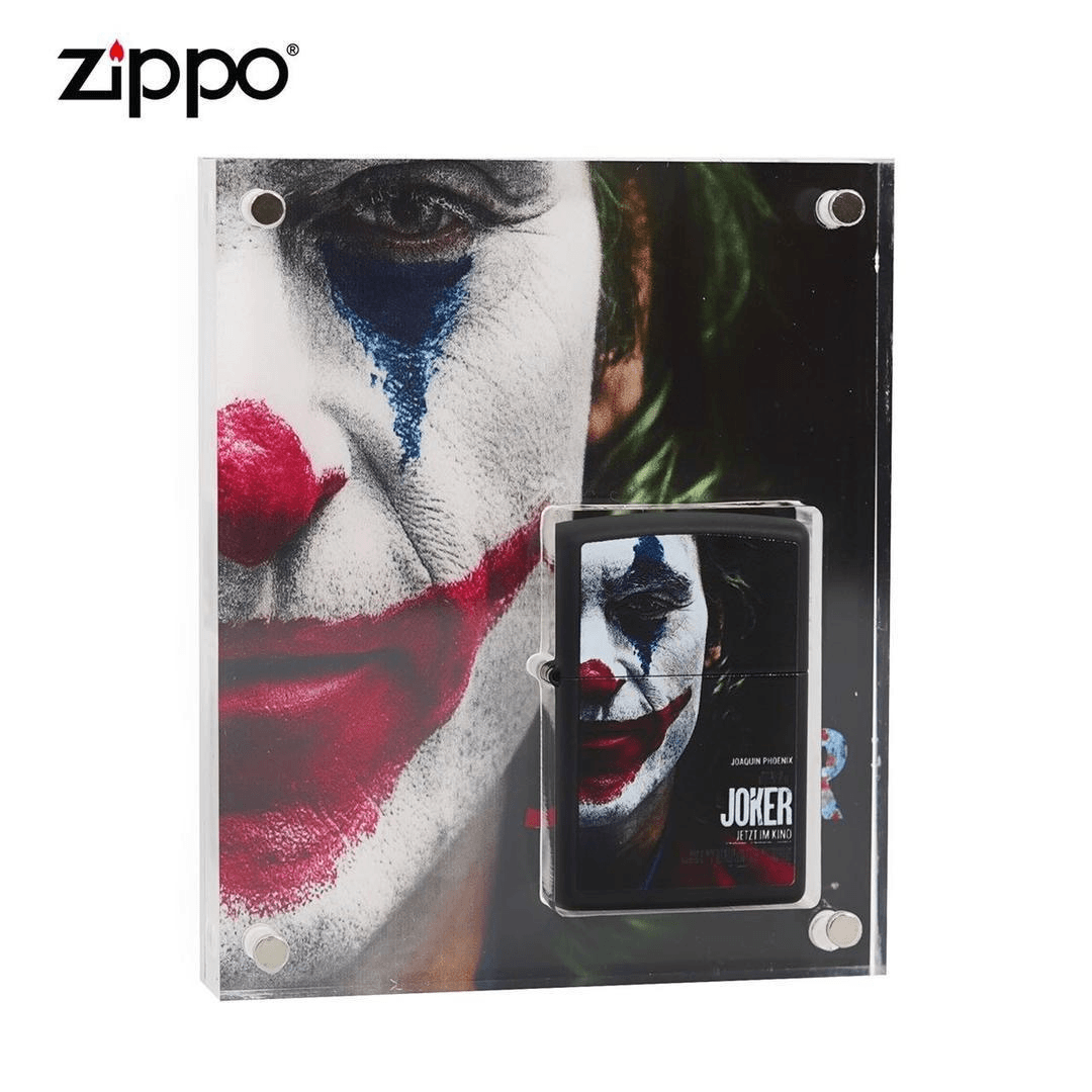 ZIPPO打火机DIY半脸小丑正版防风煤油打火机男士高档礼物礼品正品