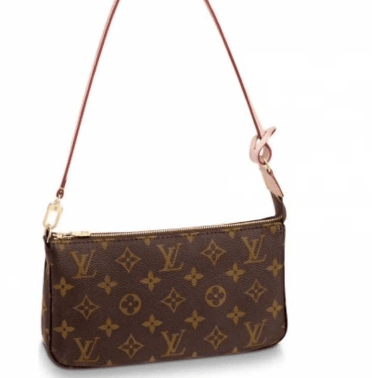 95新 LouisVuitton/路易威登 lv经典老花小麻将手提包腋下包