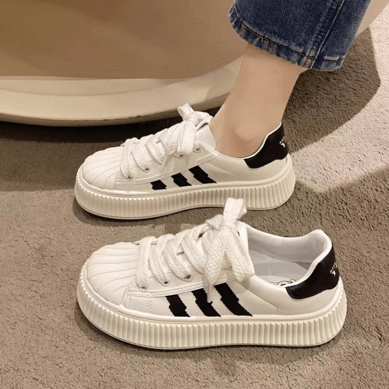 【QQXZ-0080】【清清定制】贝壳头百搭厚底运动休闲女鞋小众设计板鞋