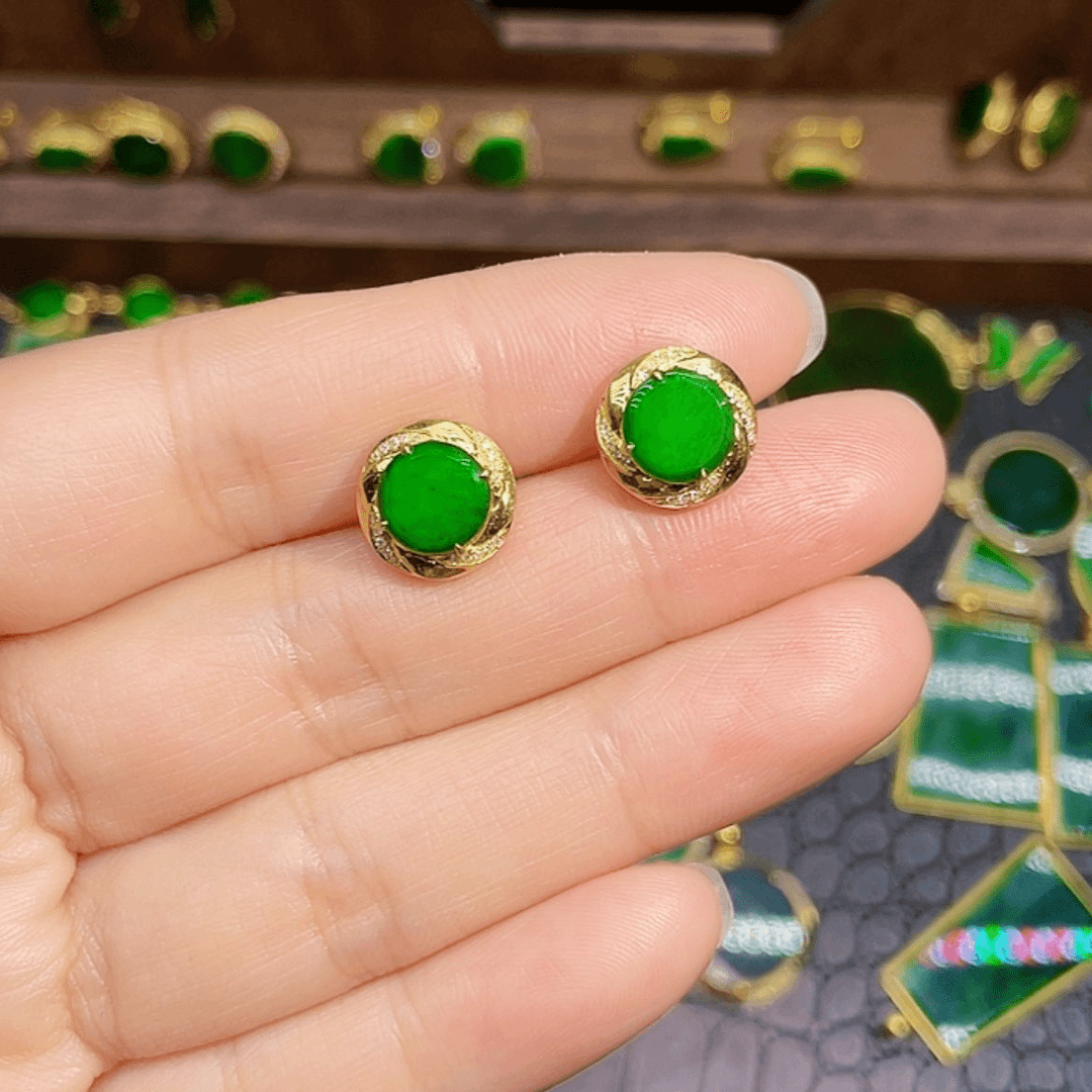 【闪购商品】翡翠，18K金镶嵌媛**a