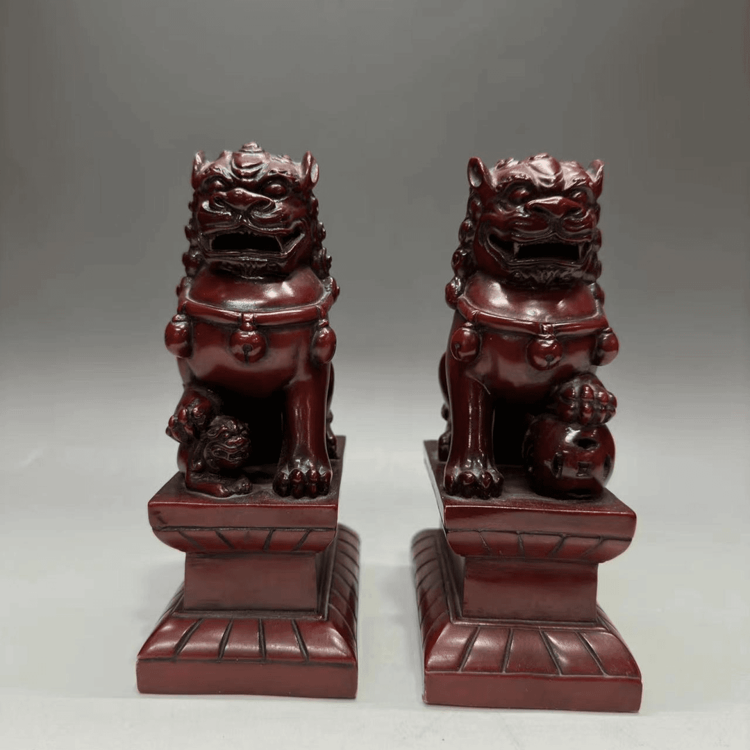 回流  树脂  狮子  摆件