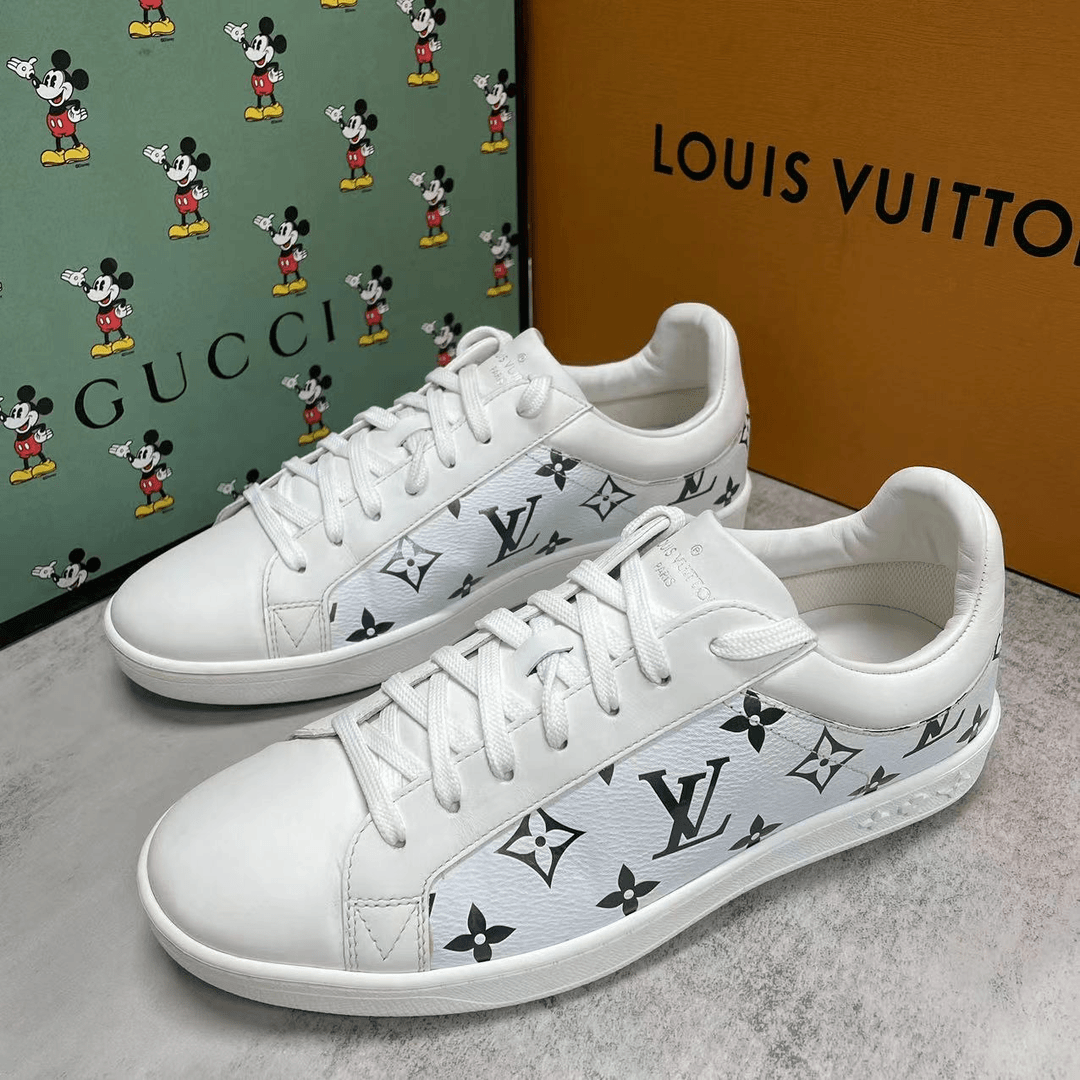 LouisVuitton/路易威登白色印花拼接时尚百搭板鞋 96新/39码 J